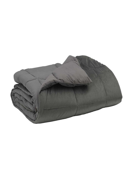 vidaXL Single Duvet Cover 135x200 Light Gray