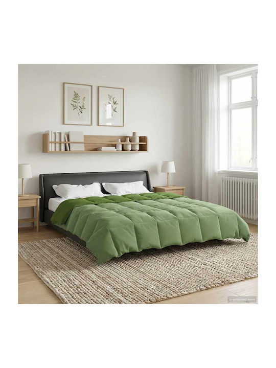 vidaXL Duvet Cover Double 240x260 Green