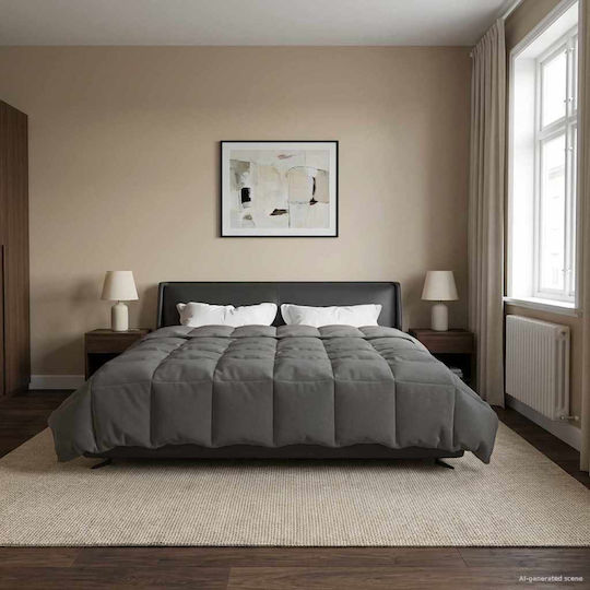 vidaXL Duvet Cover Super King 240x260 Light Grey