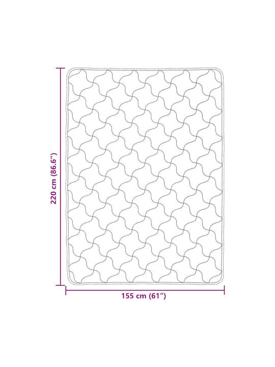 vidaXL Παπλωματοθήκη Μονή 155x220 Μαύρο
