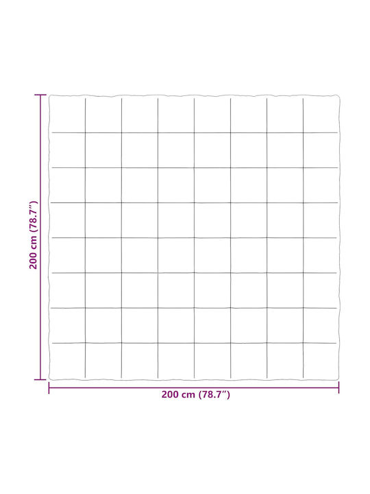 vidaXL Плик За Завивка Двойна 200x200 Светлосив
