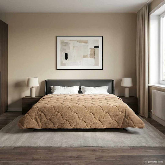 vidaXL Double Duvet Cover 200x240 Taupe