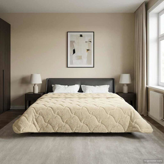 vidaXL Doppelbettbezug 200x200 Beige