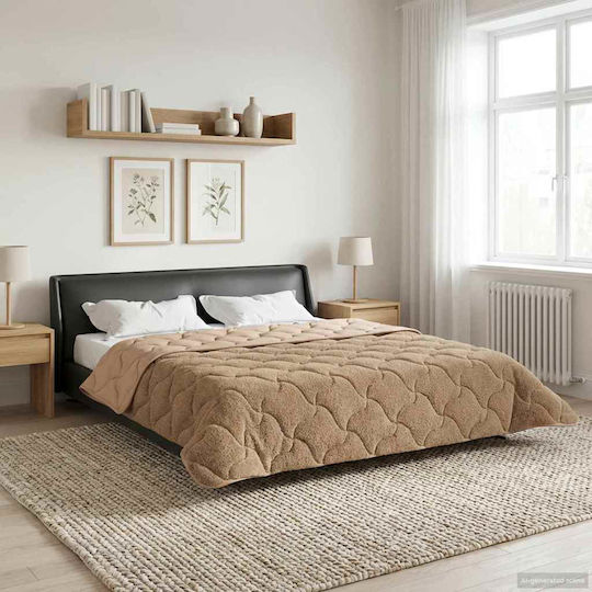 vidaXL Παπλωματοθήκη Διπλή 200x200 Taupe