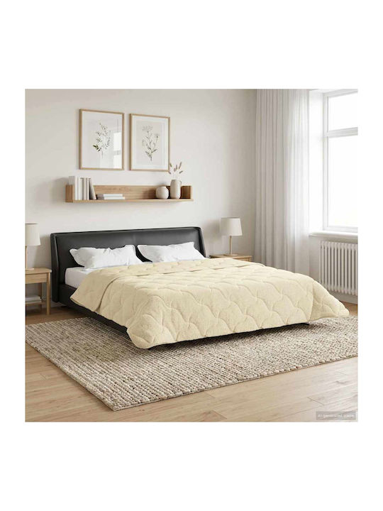 vidaXL Double Duvet Cover 200x240 Cream