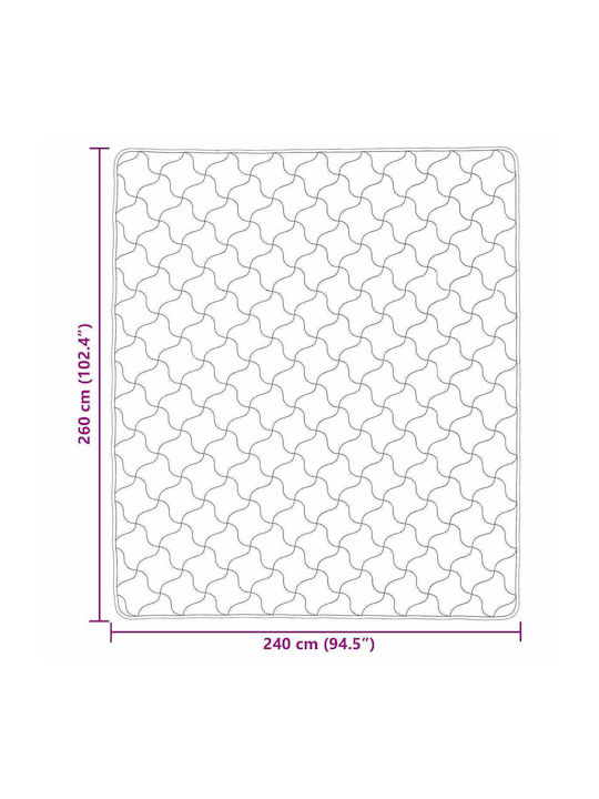 vidaXL Плик За Завивка Двойен 240x260 Крем