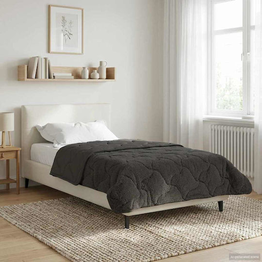 vidaXL Плик За Завивка Единичен 140x220 Антрацит