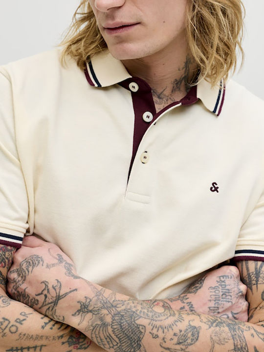 Polo Herrenbluse Kurzarm Antikweiß