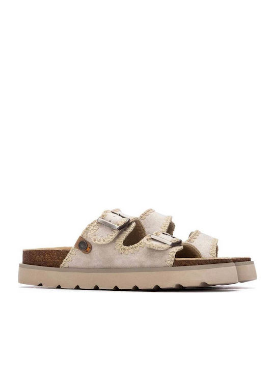 Women's Flat Sandals Ecru