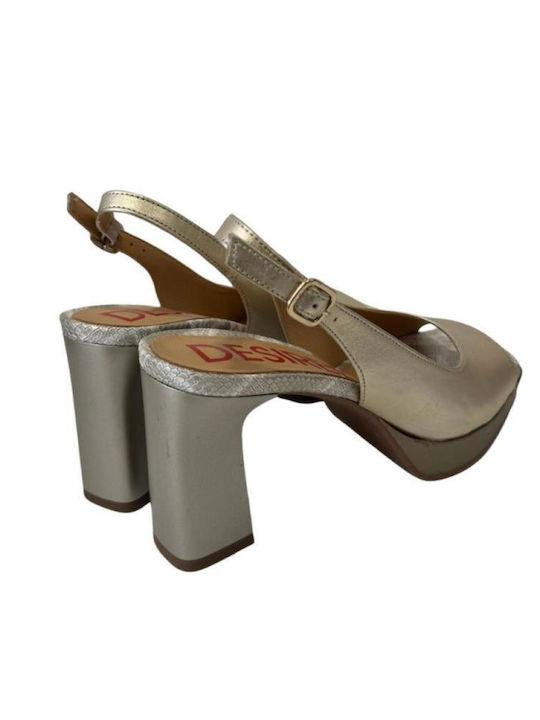 Leather Gold Sandals
