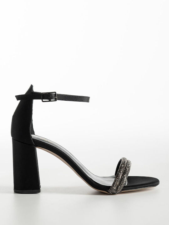 Bozikis Yfasmátina Pédila mit Strass Schwarze K26-069-0702 SATEN-Schwarz Bozikis Yfasmátina Pédila mit Strass Schwarze K26-069-0702 SATEN-Schwarz