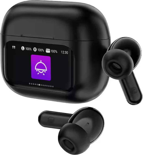 Acefast W6 In-ear Bluetooth Handsfree Ακουστικά με Θήκη Φόρτισης Μαύρα