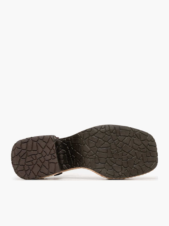 Damen Sandalen Braun Leder