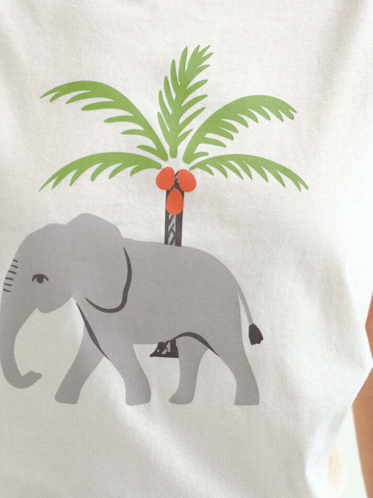 Γυναικείο T-shirt Ecru