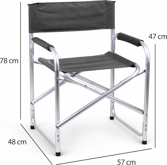 Director Aluminum Chair Gray 57x48x78cm