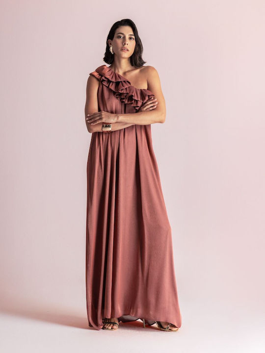 Summer Maxi Dress for Wedding Christening Burgundy