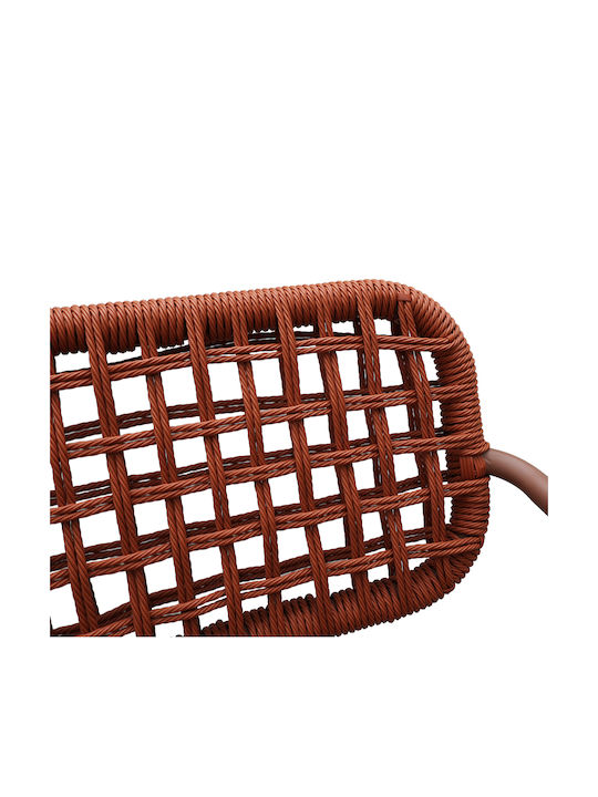 Καρέκλα Εξωτερικού Χώρου Rattan Bee Terracotta 62x56x82εκ.