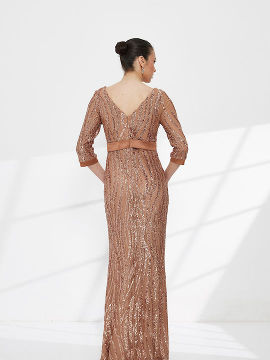 Maxi Dress for Wedding - Christening Pink