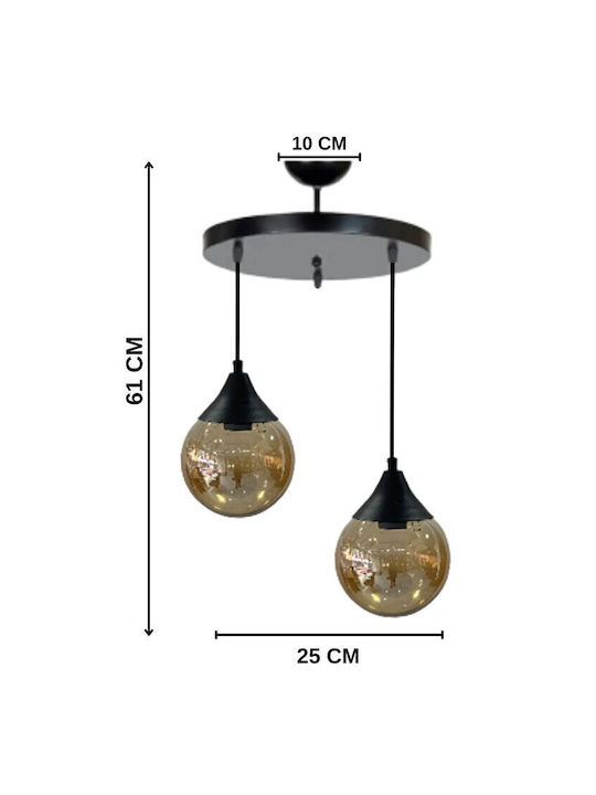 SteweHome Deckenleuchte Globe Pefko-Gelb 25x70 cm