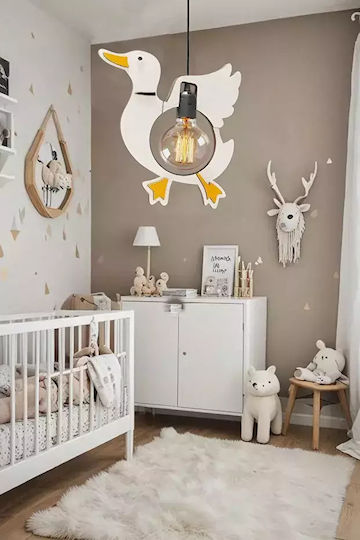 SteweHome Deckenleuchte Kinderszimmer Vogel Form Rustico E27 34 x 60 cm SteweHome Deckenleuchte Kinderszimmer Vogel Form Rustico E27 34 x 60 cm