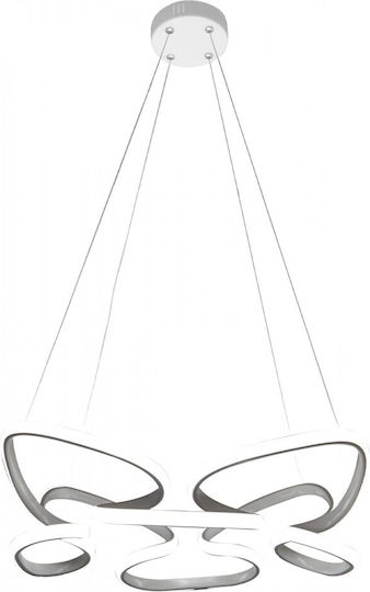 Stewehome Modern Led Ceiling Light White Spiral Design 45x18x80 Cm