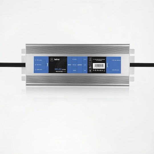 kelvo Adjustable LED Power Supply Waterproof IP67 Power 150W with Output Voltage 24V