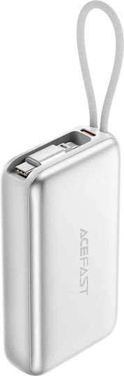Acefast M32 Power Bank 10000mAh 35W Mit USB-C Ausgangsanschlüsse Power Delivery / Schnellladung Silber