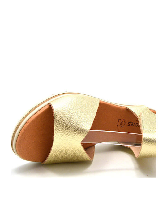Sommer Damenplattformen Goldene