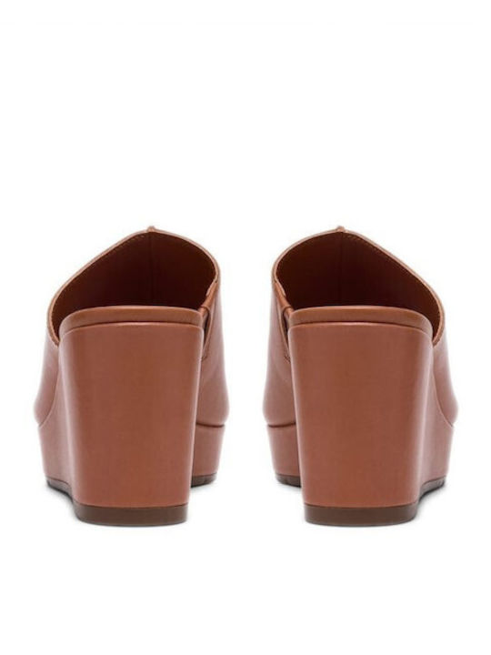 Sabina Summer Women's Platform Slippers Style Tabac Brown