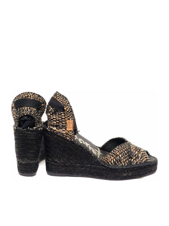 Women's Summer Platforms In Black Espadrille Style