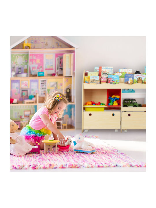 Bibliotecă de Pardoseală din Plastic Maro 108x29x88cm