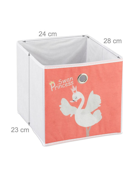 Relaxdays Sistem De Depozitare Jucării Pliabil Din Țesătură Alb 89x27.5x30cm