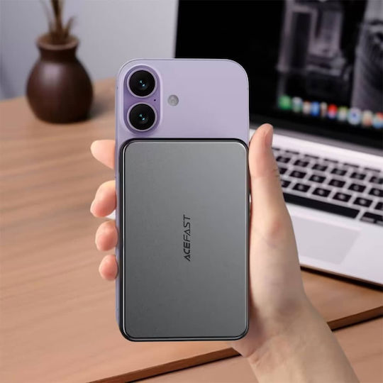 Acefast M31 MagSafe Power Bank 10000mAh 22.5W με Θύρα USB-A και Θύρα USB-C Μαύρο