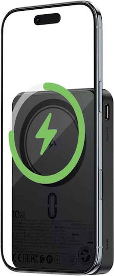 Acefast M31 MagSafe Power Bank 10000mAh 22.5W με Θύρα USB-A και Θύρα USB-C Μαύρο