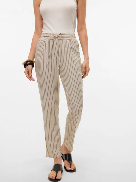 Damen Stoffhose in Regulärer Passform Beige