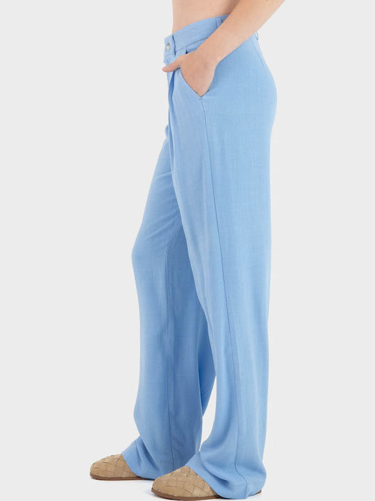 Only Siesta Damen Stoffhose Breit Hellblau Only Siesta Damen Stoffhose Breit Hellblau