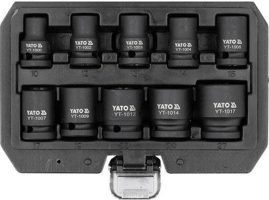 Yato Steckdosen Pneumatisch mit Rahmen Gastgeber 1/2" Set 10 Stück