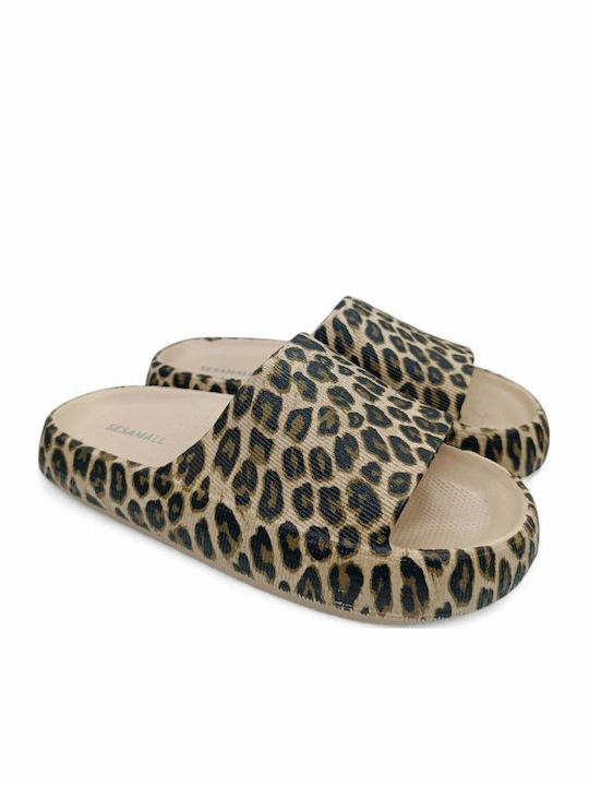 Sesamall Damen Zehentrenner in Beige Farbe