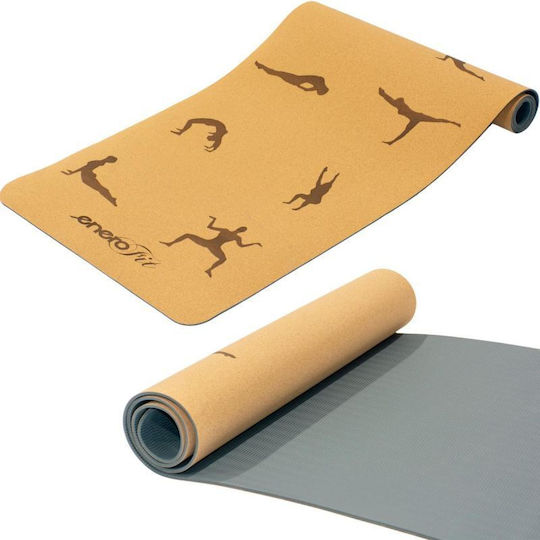 Enero Στρώμα Γυμναστικής Yoga Μπεζ (183x61x0.4cm)