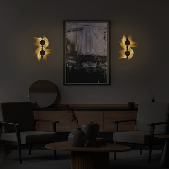 Aca Modern Wall Lamp with Integrated LED and Warm White Light Copper 100x10cm