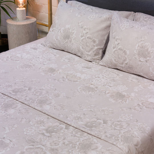 Naf Naf Diamond Super-Double Set 4 Pieces 240x270cm Pearl Gray