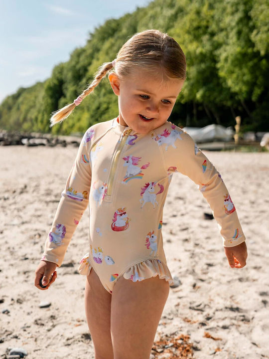 Filibabba Kids Swimwear One-Piece With Long Sleeve Yellow Filibabba Kids Swimwear One-Piece With Long Sleeve Yellow