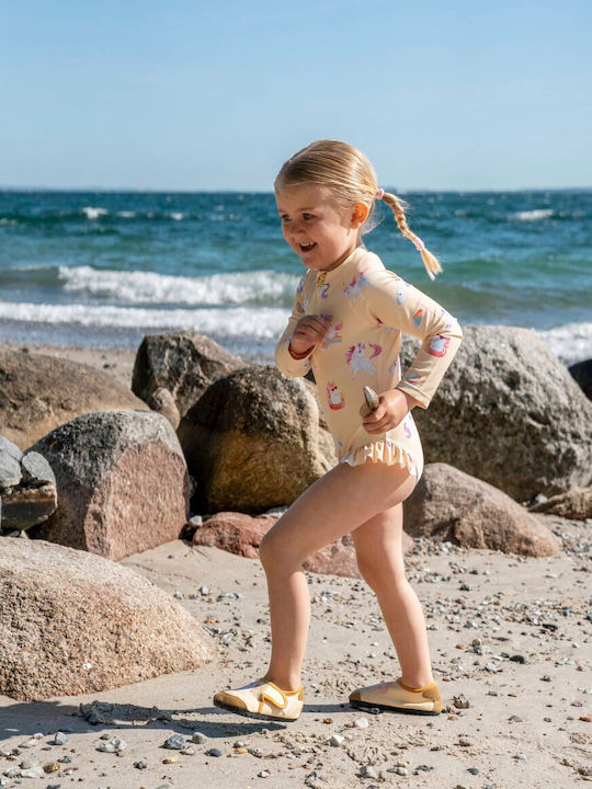 Filibabba Kids Swimwear One-Piece With Long Sleeve Yellow