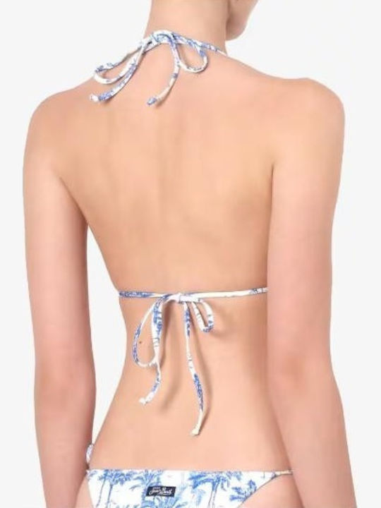 Slip Bikini Cu Dantelă Albastru Deschis