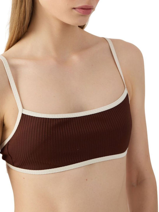 Bikini Top B Cup With Padding Brown