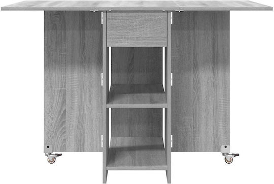 Masă de Dining din Lemn Gri 115x70x75 cm