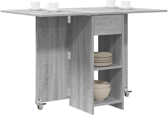 Masă de Dining din Lemn Gri 115x70x75 cm