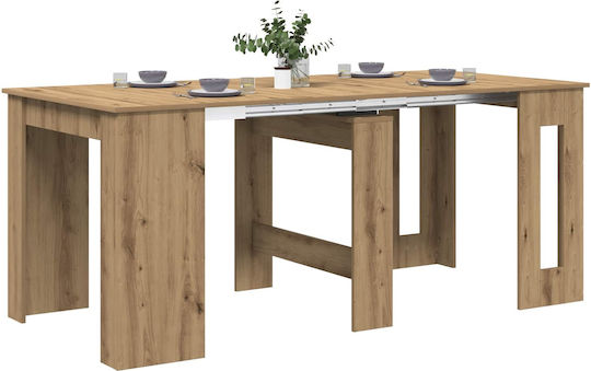 Artisan Разтегателна Трапезна Маса Дървена Обработена Дървесина 180(+60)x85x75см