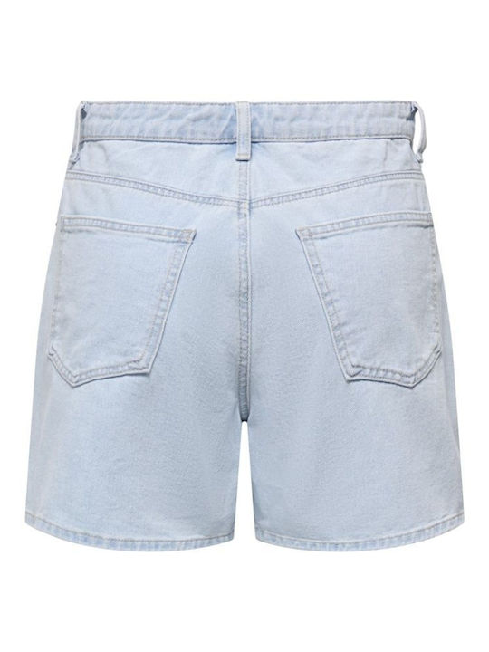 Γυναικείο Τζιν Σορτς Light Blue Bleached Denim