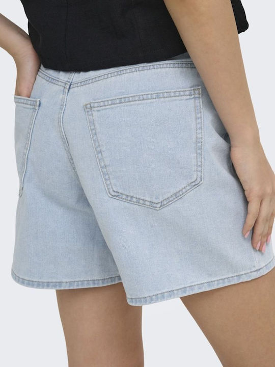 Γυναικείο Τζιν Σορτς Light Blue Bleached Denim